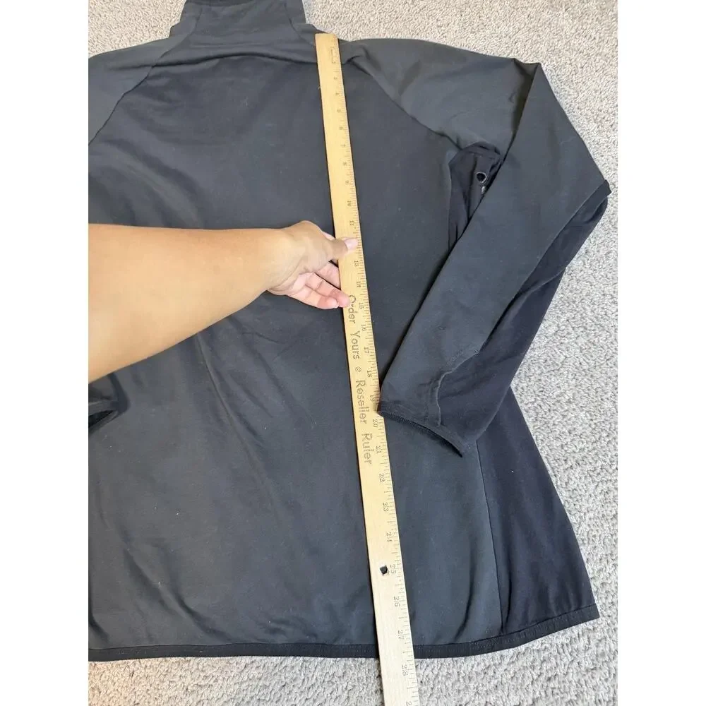 Nike Jacket Womens 1X Black Dri-FIT Full Zip Pockets Mid-Length Moisture Wicking